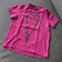 DIESEL ピンク ハート型ストーンTシャツ