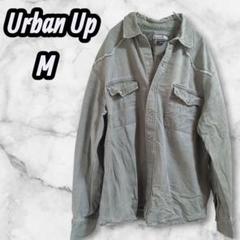 Urban Up【M】オリーブグリーン 長袖シャツ メンズ レディース 冬のサムネイル