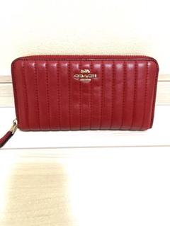 ラスト１点♡COACH コーチ 長財布 キルティング レッド 2025年最新】コーチ 長財布 キルティングの人気アイテム - メルカリ