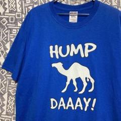 HUMP DAAAY! ラクダ グラフィック Tシャツ ブルー L