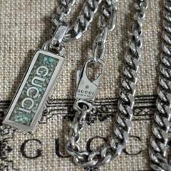 GUCCI 喜平　ネックレス　チェーン　エイジング加工　プレート　エナメル GUCCI 喜平 ネックレス チェーン エイジング加工 プレート エナメル