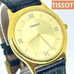 TISSOT ティソ F380 QZ 金文字盤 ヴィンテージ メンズ 【稼動