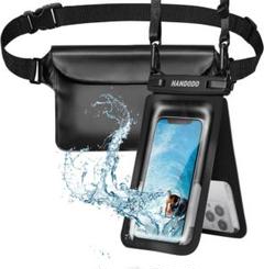防水ケース IPX8認定 携帯電話用ドライバッグ ダブルパック設計