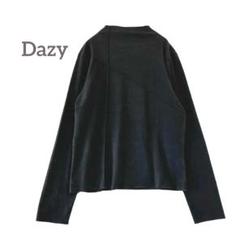 Dazy SHEIN モックネック 長袖 カットソー プルオーバー 黒