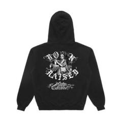 MISTER CARTOON BORN RAISED グアダルーペ パーカー 黒