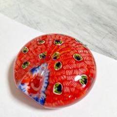 元箱付　蠣崎マコト　刻印入　ペーパーウェイト　ガラス作家　工芸　骨董　文鎮　気泡 薩摩ガラス工芸 『切子高杯』 ｜骨董品買取 緑和堂