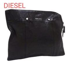 保存袋付　DIESEL ブラック 2way レザー　ハンドバッグ　クラッチバッグ 2025年最新】ディーゼル クラッチバッグ --の人気アイテム