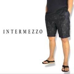 INTERMEZZO｜"LEGGIUNO"サマーリネン総柄ショーツ50ブラック