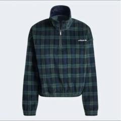 adidas チェック柄 ハーフジップ トレーナー M ix7416_s2.jpg