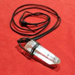 水晶 原石ペンダント ワイヤーネックレス 特大 50mm 24時間内匿名発送