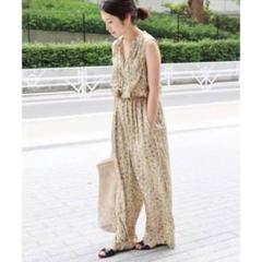 IENA IPEKER オールインワン　フラワープリント　花柄　ノースリーブ