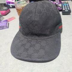 GUCCI ブラック GGパターン ベースボールキャップ GUCCI GGロゴ ブラックベースボールキャップ - メルカリ