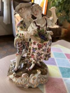 完売 陶器人形 貴婦人と紳士 スペイン製 Hispania アンティーク 工芸品