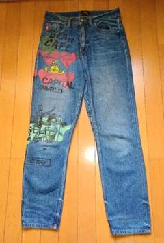 ヴィヴィアンウエストウッド　レア！ベアカフェキャピタルワールドデニムパンツ ヴィヴィアンウエストウッド レア！ベアカフェキャピタル