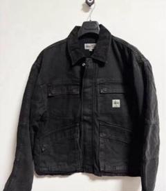 Stüssy ウォッシュドキャンバスショップジャケット XL STUSSY / WASHED CANVAS SHOP JACKET / BLACK | So