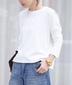 Deuxieme Classe Layering Tシャツ　ホワイト　長袖 追加 Layering Tシャツ（Tシャツ／カットソー）｜Deuxieme