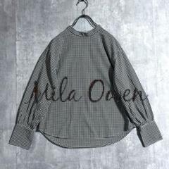 【Mila Owen】バックリボンブラウス ギンガムチェック