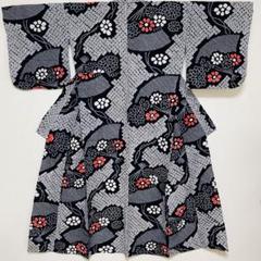 【レア&美品】　有松絞り浴衣　ピンク色の蜘蛛絞り　手縫い backend=imagemagick;version=1;