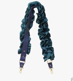 ファミリア ビビィ ショルダーストラップ 青系 チェック フリル
