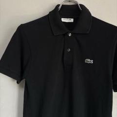美品LACOSTE ラコステ ポロシャツ Tシャツ 3 M相当 黒ブラック 鹿子 LACOSTE ラコステ ポロシャツ Tシャツ 2 M相当 黒 ブラック 鹿子