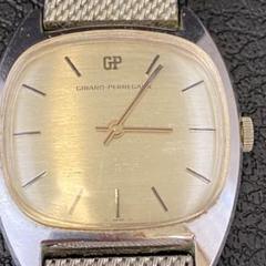 稼働日⁉️希少⁉️GIRARD-PERREGAUX 手巻き時計 ゴールド文字盤