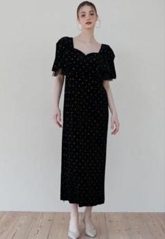 acka bijou dot velours dress - メルカリ