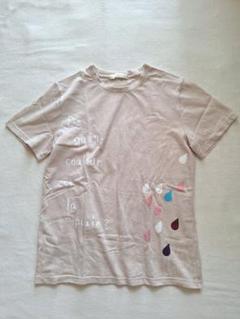ナチュラル しずく模様が可愛いプリントカットソー Tシャツ 半袖 size M