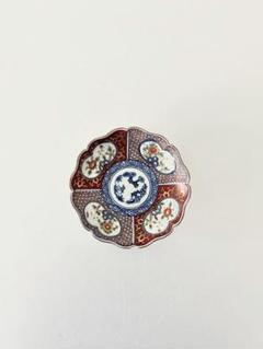 大聖寺伊万里　金襴手　鳳凰に雲　花に青海波の図　八角膾皿　D737AS-fbsv 大聖寺伊万里 金襴手 鳳凰に雲 花に青海波の図 八角膾皿 D737AS-fbsv