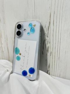 水滴風デザインのクリアiPhone16ケース