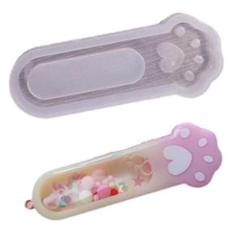 #0122シリコンモールド　肉球　ネコちゃん　シェイカー　キーホルダー　レジン