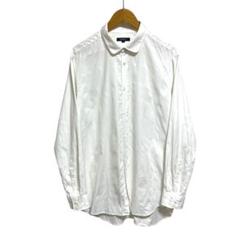 ※O BURBERY LONDON 長袖シャツ ホワイト 丸襟 日本製