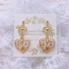 ダブルハートのピアス / イヤリング