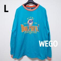 WEGO☆別注 NFL チームロゴ刺繍BIGロンTシャツ