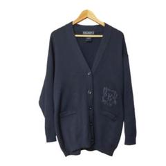 ESCADA エスカーダ カーディガン ワンポイント 刺繍ロゴ ユニ