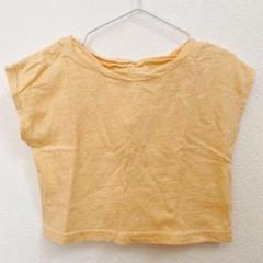 黄色 Tシャツ 100 グローバルワーク 女の子 ショート丈 へそ出し 半袖