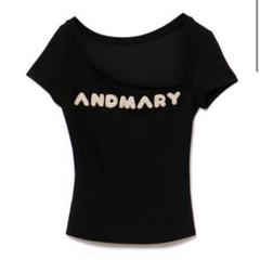 24時間以内発送andmary Mary logo tops black 新品 - メルカリ