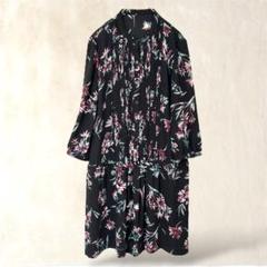 K・T／KIYOKO TAKASE 日本製　七分袖ワンピース【9】バンドカラー