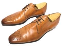 MAGNANNI マグナーニ メダリオントゥ プレーントゥシューズ ブラウン
