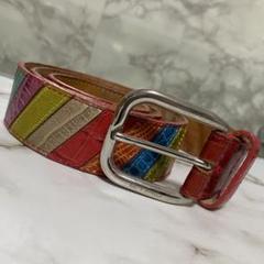 ETRO エトロ ベルト　パイソン　マルチカラー　ブロックカラー ETRO エトロ ベルトパイソンマルチカラーブロックカラー