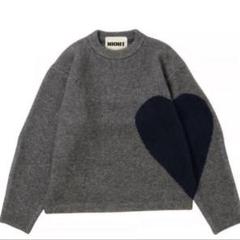 NKNIT ハートスウェット　グレー×ネイビー nknit グレー/ネイビー ハートトレーナー
