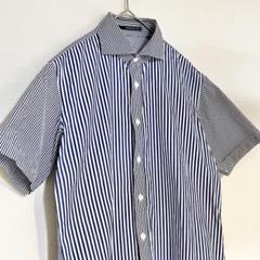 【極美品✨】トゥモローランド メンズ 半袖 シャツ　ストライプ S