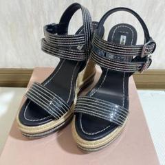 ♡激レア品♡ミュウミュウ サンダル クリア シンデレラ サックス