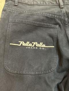 pelle pelle Jeans Company ブラックデニム w4 Pelle Pelle Men's Jeans Black W/leather & Embroidered