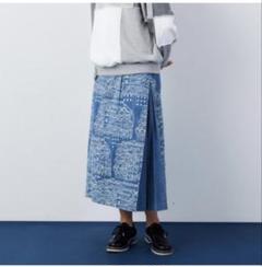 フラボア FRAPBOIS デニムスカート　ドゥブロデニム スカート　ブルー フラボア FRAPBOIS デニムスカート ドゥブロデニム スカート