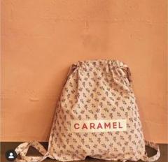 caramel】リュック 巾着 TREE TOP PRINT 美品
