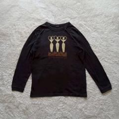 Tシャツ 長袖カットソー ビックロゴ トップス カジュアル 日本製 ストレッチ