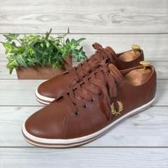 1243【極美品】FRED PERRY フレッドペリー レザー スニーカー 茶のサムネイル