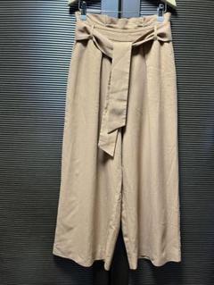 Liesse リエス キャメル パンツ ウエストリボン MELROSE