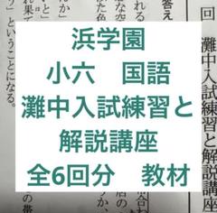 浜学園　灘中入試練習　2024年 浜学園 灘中入試練習 2024年