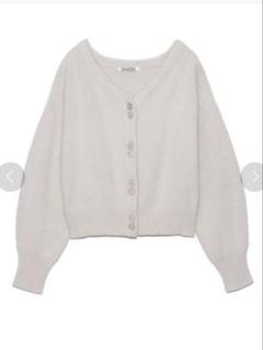 SNIDEL（スナイデル）の「ファーライクレースニットカーディガン